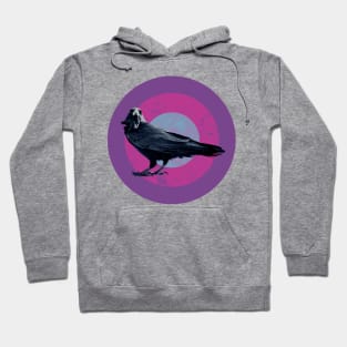 Halftone retro design Raven Hoodie